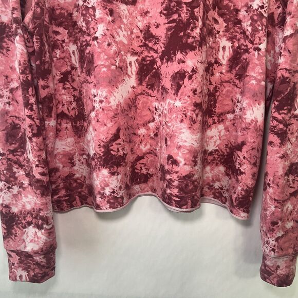 Under Armour Crewneck Cropped Sweatshirt Womens Size Large Pink Camo Long Sleeve - Picture 3 of 12